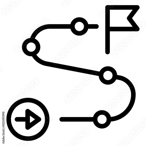 Road Network Vector Design Icon Style