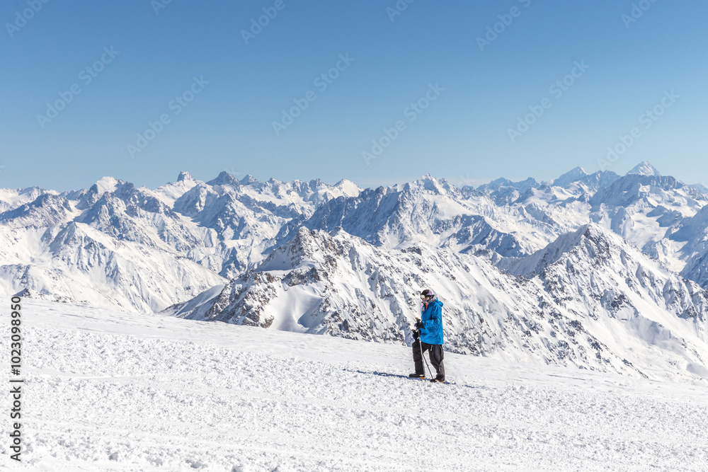 Expedition high up in the mountains Expedition high up in the mountains