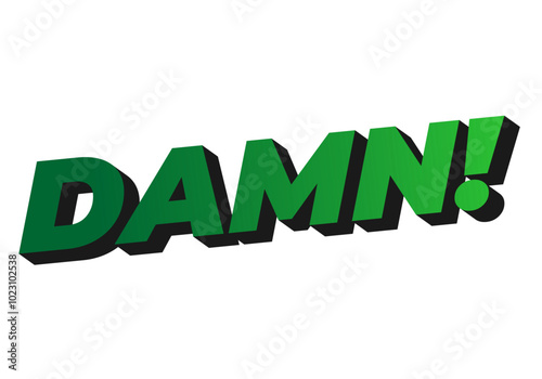 Damn. Text effect with modern color and 3D look
