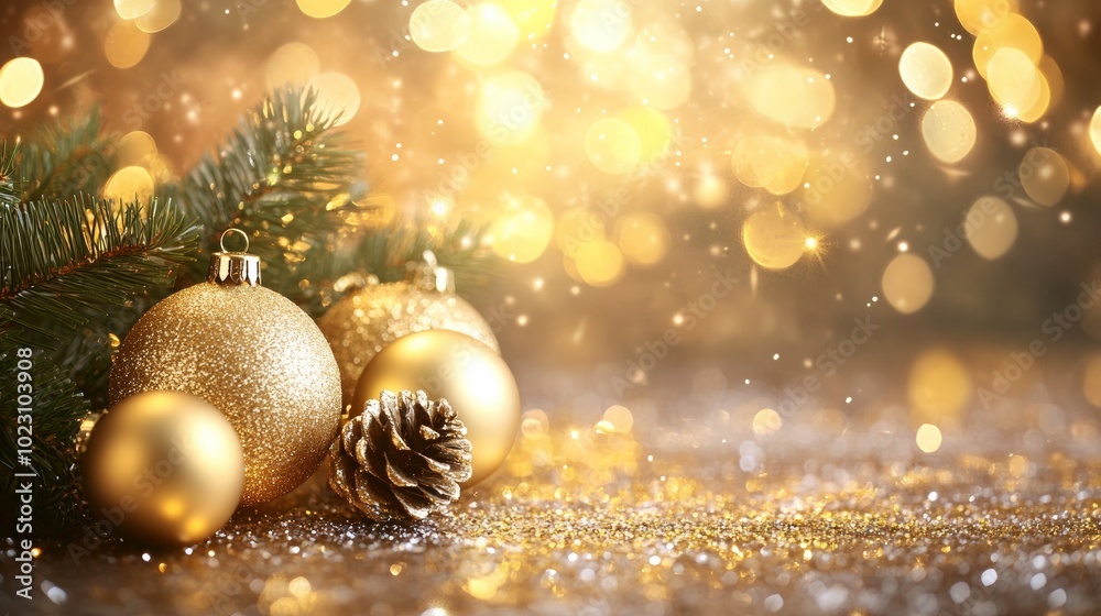 Golden Christmas decorations Golden Christmas decorations