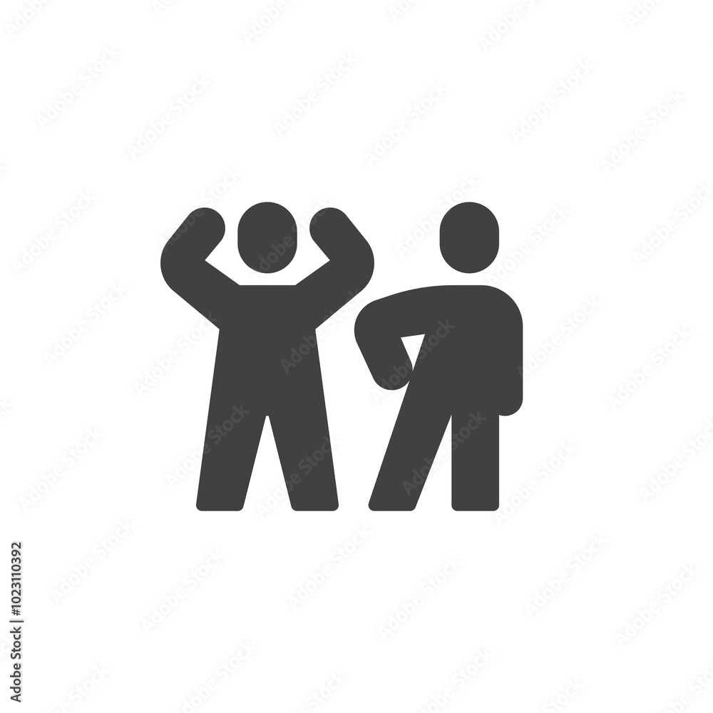 Person with different body posture vector icon Person with different body posture vector icon