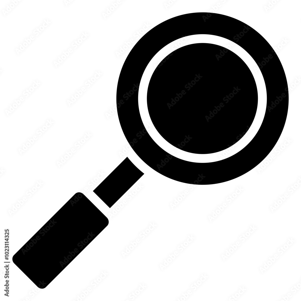 Magnifier icon, Black And White Glyph Icon Symbol Magnifier icon, Black And White Glyph Icon Symbol