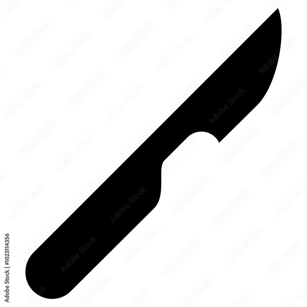 Scalpel icon, Black And White Glyph Icon Symbol Scalpel icon, Black And White Glyph Icon Symbol