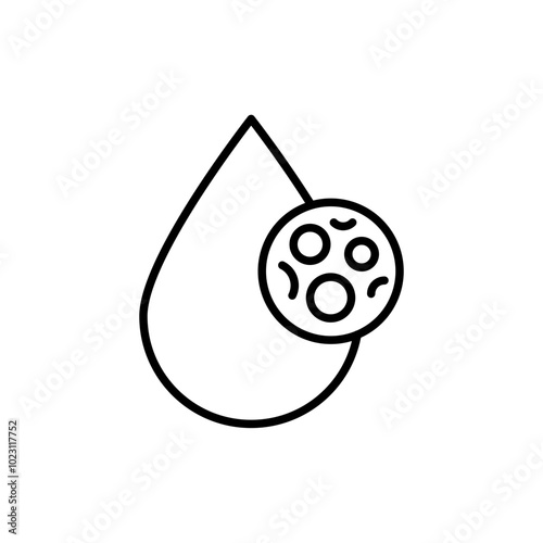 Probiotic outline icons, minimalist vector illustration ,simple transparent graphic element .Isolated on white background