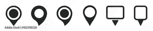 Location pin icons set. Map pin flat vector icons. Location pin icon
