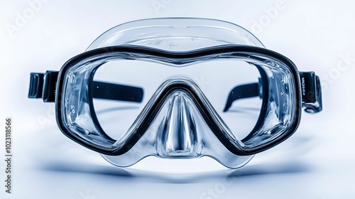 Clear Diving Mask with Black Straps