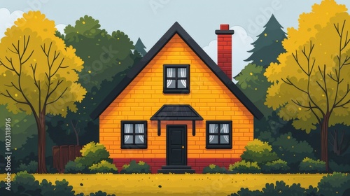 Wallpaper Mural cartoon house Torontodigital.ca