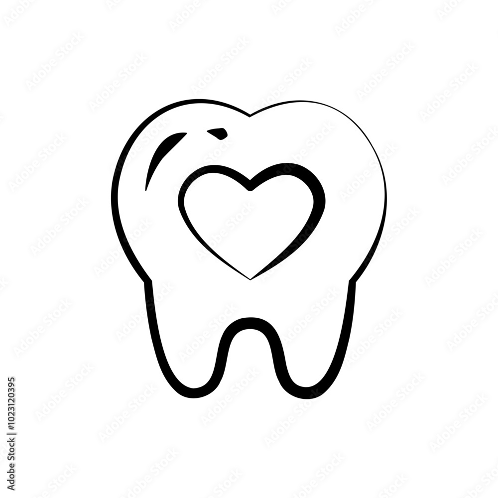 tooth with heart tooth with heart