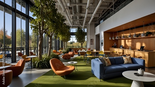 Google Office - San Francisco, USA The Google office in Mountain View is an example of innovation. The interior spaces feature modern, open designs that include relaxation areas, games, and gardens. I