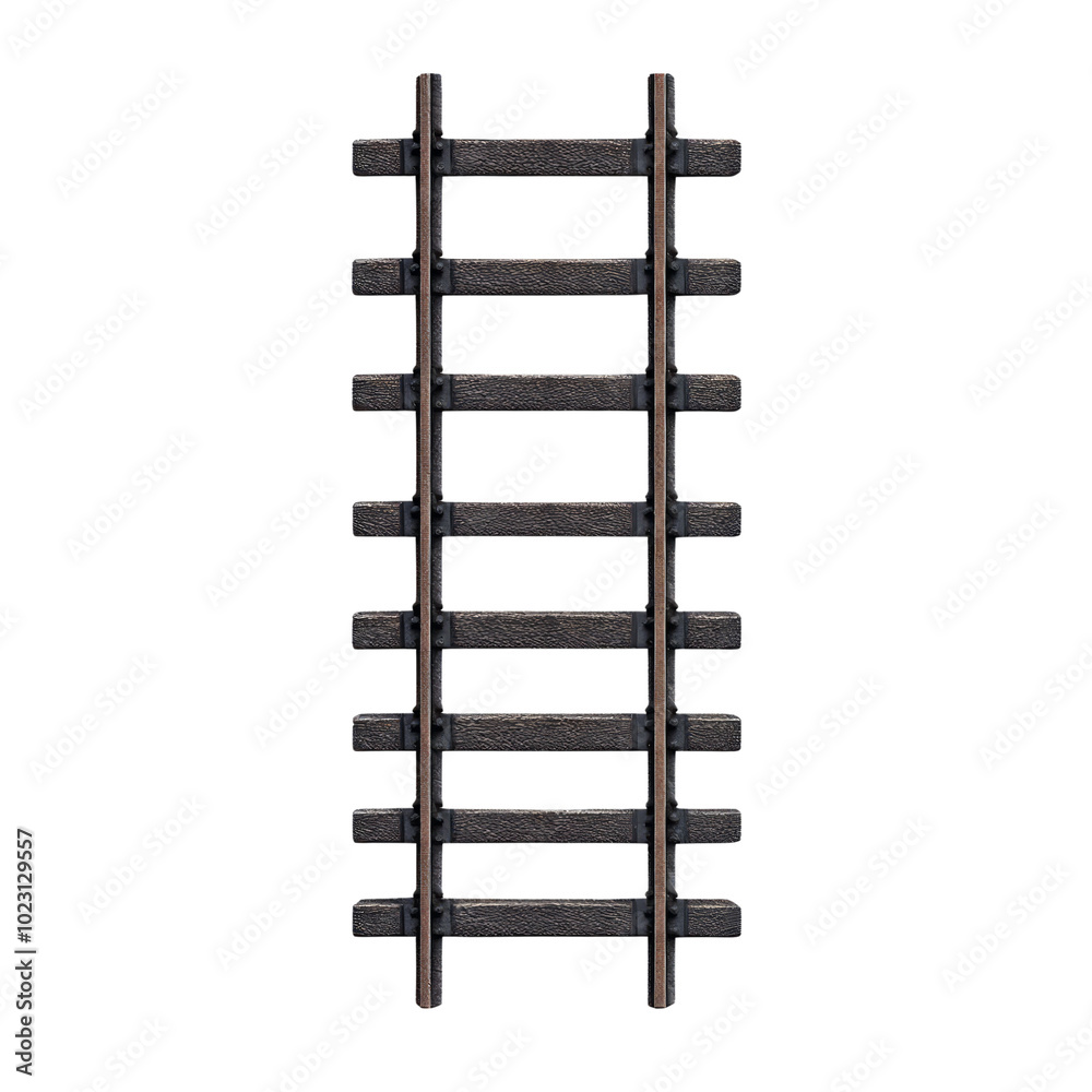 Railroad track, white isolate background Transparent PNG Railroad track, white isolate background Transparent PNG