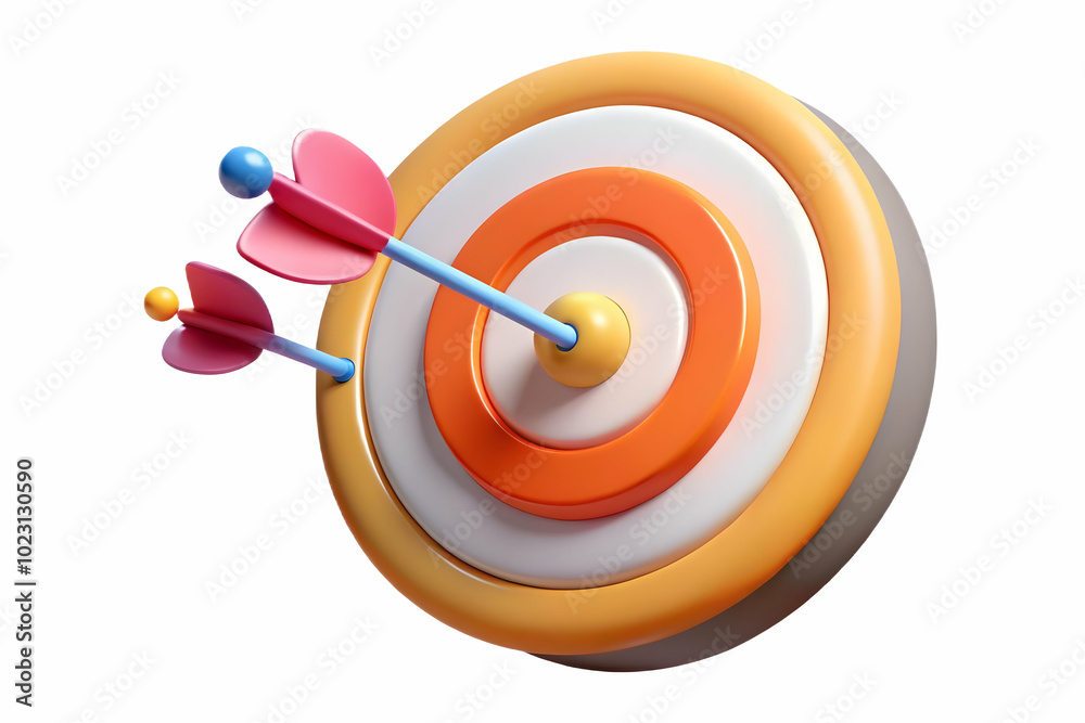 Dynamic Glowing Abstract Target with Marketing Arrows Hitting Bullseye, Emphasizing Precision and Accuracy in Marketing Strategies - Photo Stock Concept Dynamic Glowing Abstract Target with Marketing Arrows Hitting Bullseye, Emphasizing Precision and Accuracy in Marketing Strategies - Photo Stock Concept