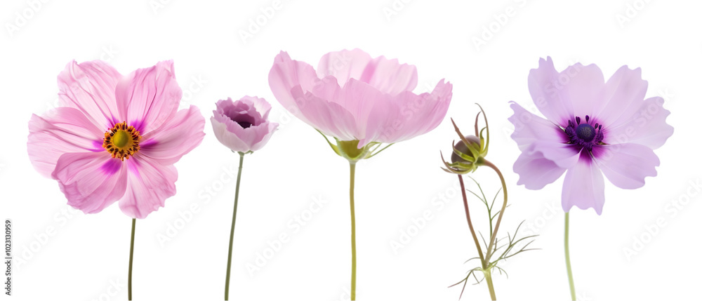 Fototapeta premium pastel flowers png transparent background
