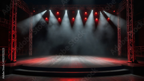 Empty stage with spotlight 