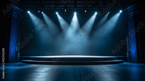 spotlight on an empty stage