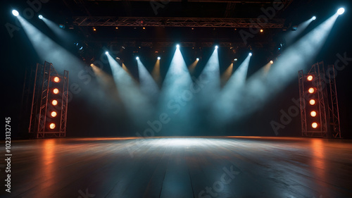 Spotlight on an empty stage 
