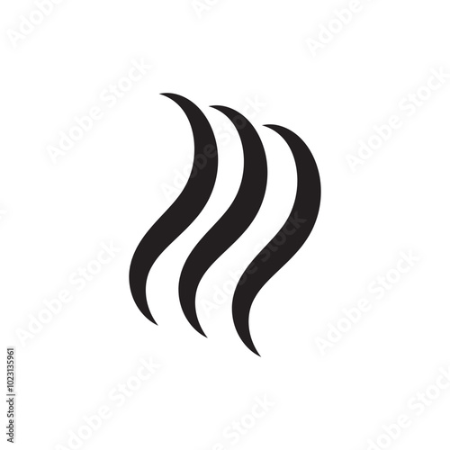 Smoke steam icon logo illustration isolated on white background Aroma vaporize icons. Smells vector line icon hot aroma stink or cooking steam symbols smelling or vapor