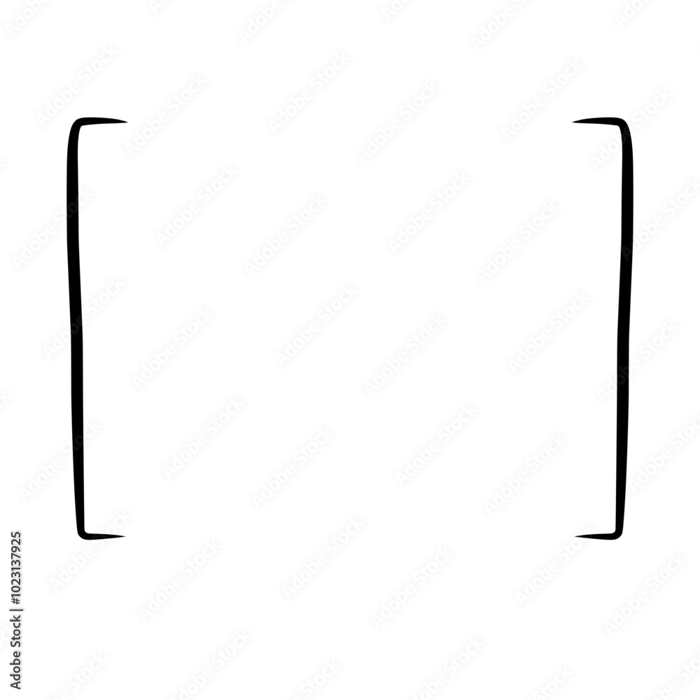 Text square brackets. Square bracket icon Text square brackets. Square bracket icon
