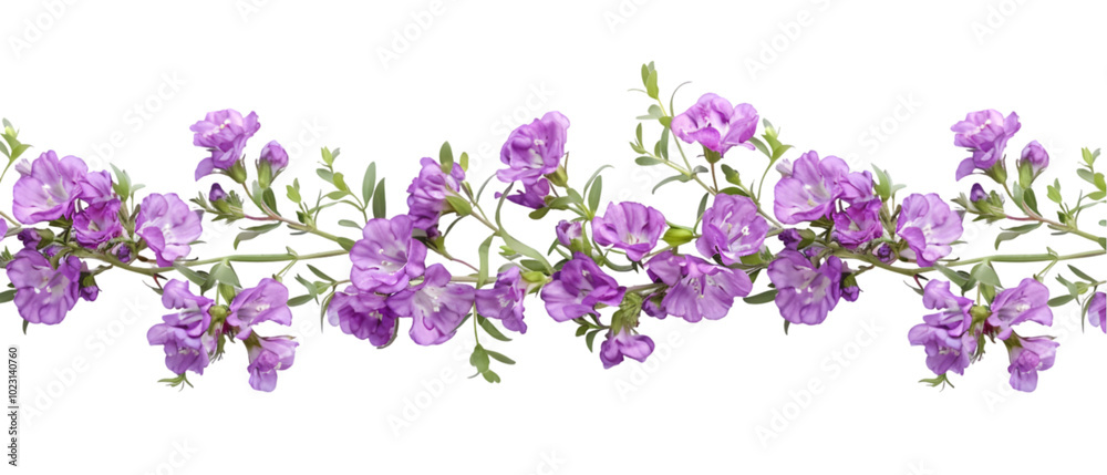 purple flower border png transparent background
