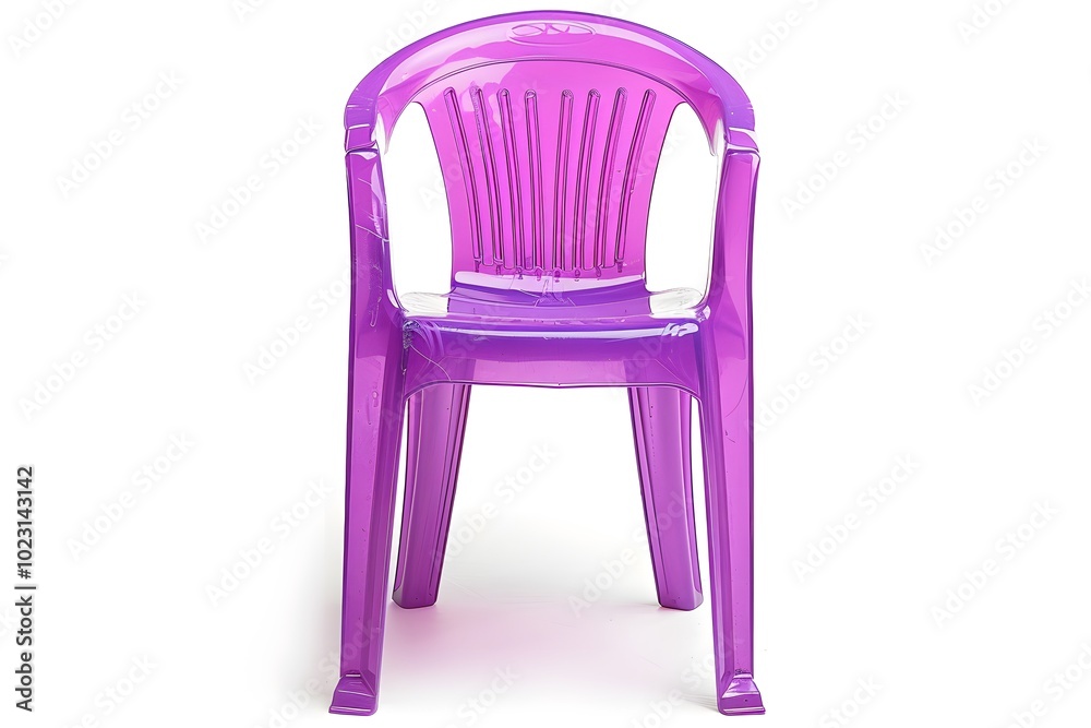 Vibrant Purple Plastic Chair with Modern Design Vibrant Purple Plastic Chair with Modern Design