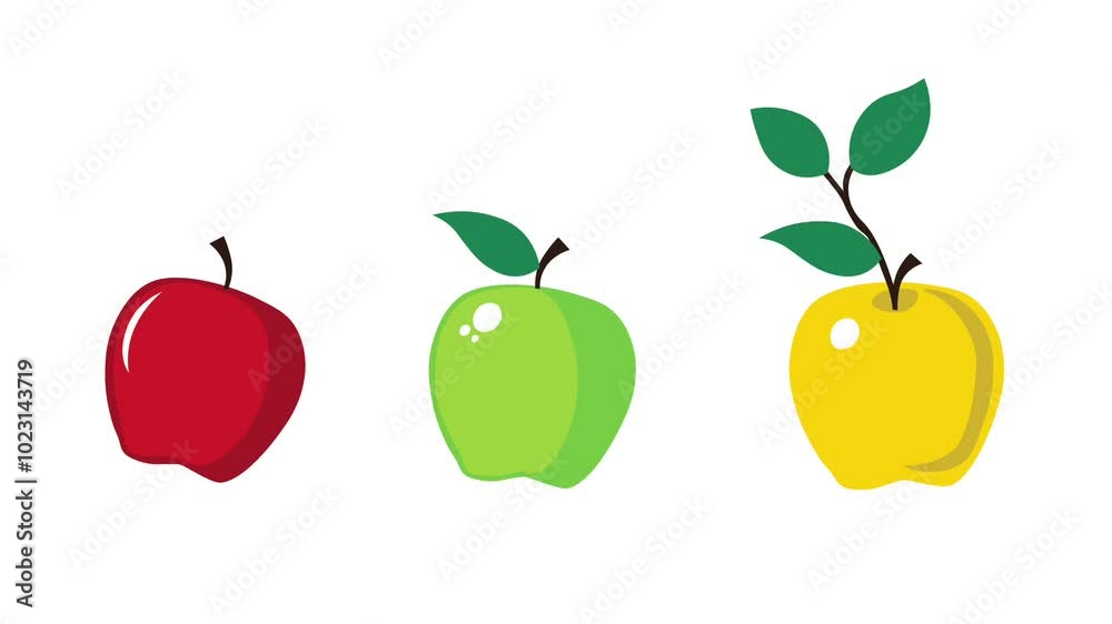 Apple on a white background. World Vegan Day and World Vegetarian Day concept Apple on a white background. World Vegan Day and World Vegetarian Day concept