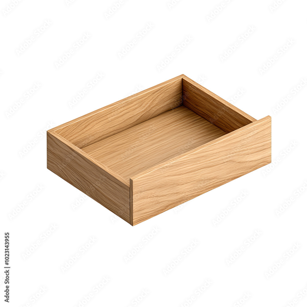 Wooden storage drawer, minimalist design, white isolate background Transparent Background Wooden storage drawer, minimalist design, white isolate background Transparent Background