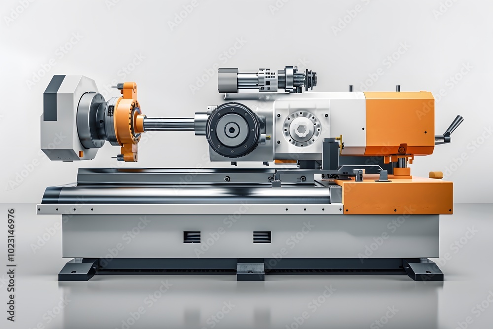 Fototapeta premium Advanced Precision Lathe Machine for Metalworking Applications