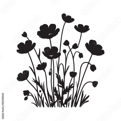 a silhouette of birch tree vector design 