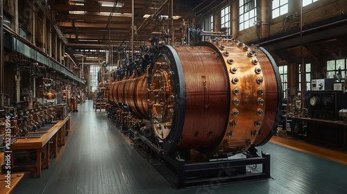 Massive Spool of Copper Wire as a Colossal Creations of Metal and Myth