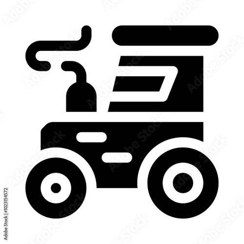 Farming Tractor glyph icon