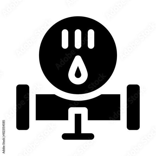 Flow Meter glyph icon
