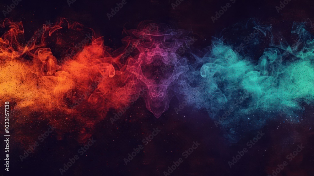 Abstract swirling smoke in vibrant colors creating a dynamic visual effect. Abstract swirling smoke in vibrant colors creating a dynamic visual effect.