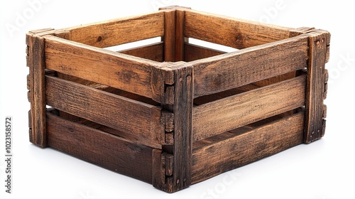 Rustic Wooden Crate with Distressed Finish