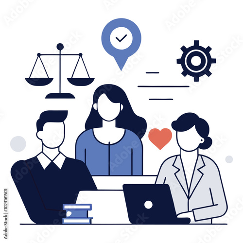 Justice and Law Concept Design Law Firms and Legal Services