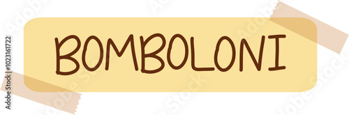 Bombolone Italian filled doughnut illustration 