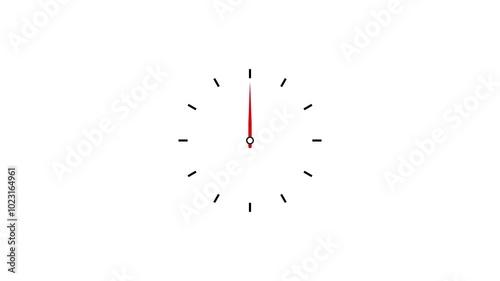 Unique clock icon video. Clock icon flat style. watch animation on black background.