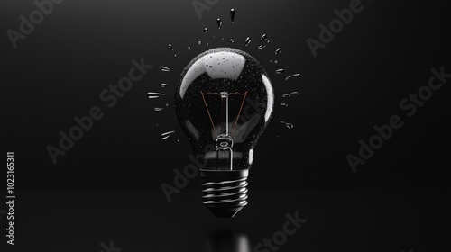 Creative Light Bulb with Water Splash Effect