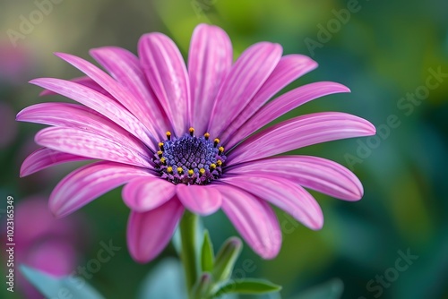 Vibrant Pink Flower in Full Bloom Against a Soft Green Background