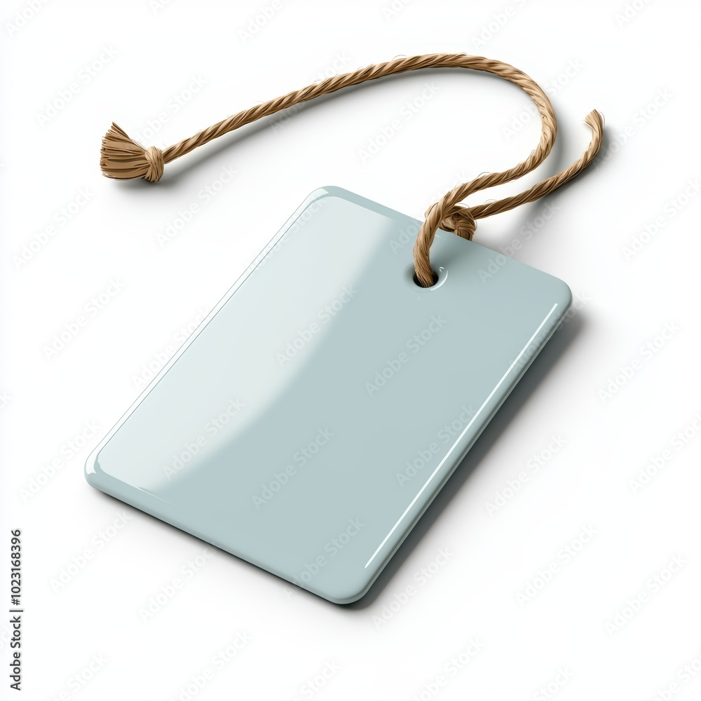 Fototapeta premium Blank Tag with Rope