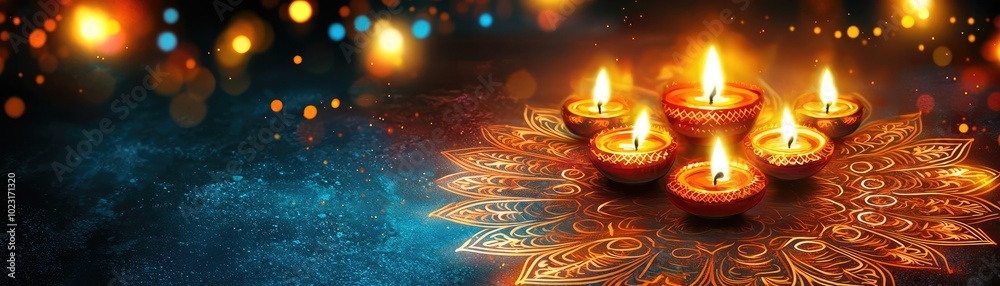 Beautifully lit candles on a colorful background, perfect for festive celebrations and spiritual occasions. Beautifully lit candles on a colorful background, perfect for festive celebrations and spiritual occasions.