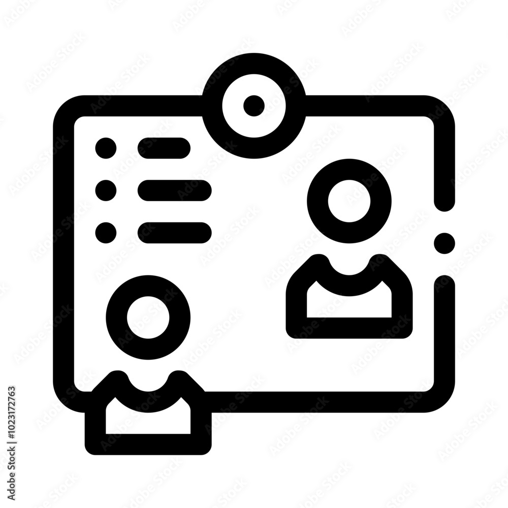 Video Conference line icon