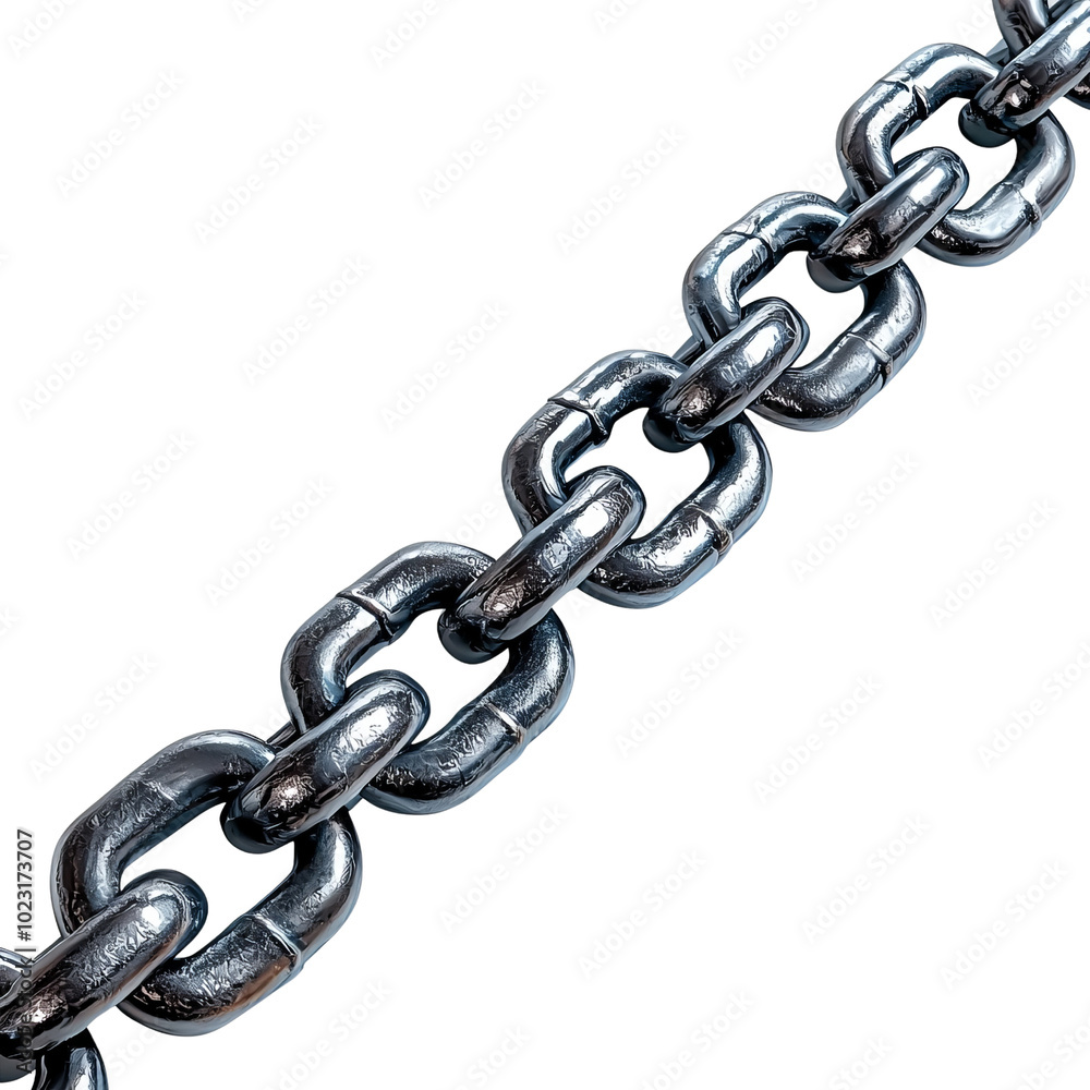 Obraz premium Metal chain on white isolate background