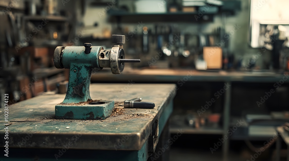 Fototapeta premium sewing machine in a factory