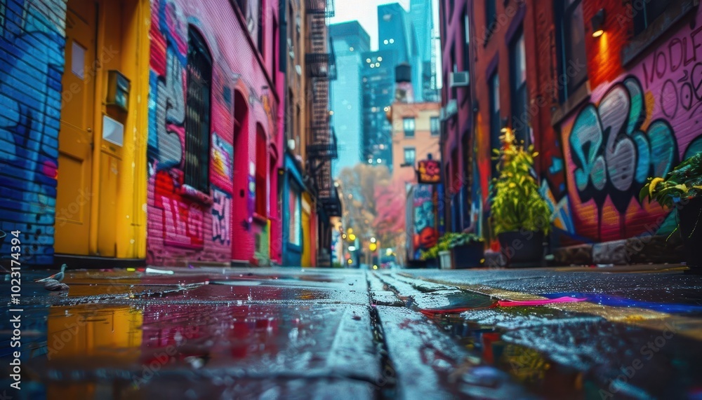 Fototapeta premium Urban Photography Class, vibrant colors, dynamic scenes, city backdrop, photography