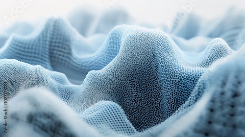 Dynamic 3D Abstract Forms in Digital Space photo