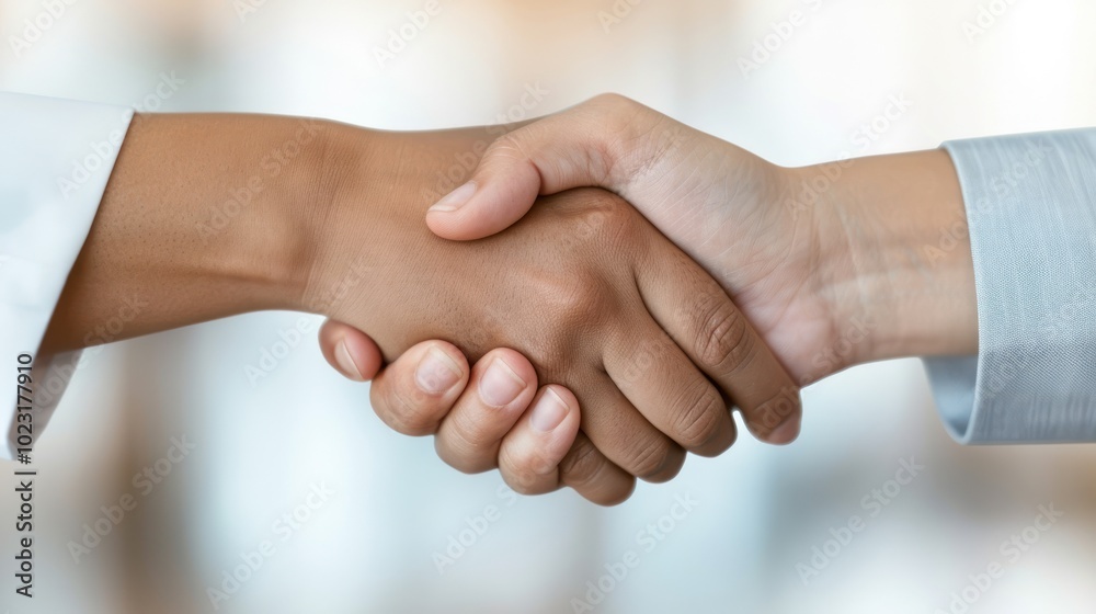 A close-up of two hands shaking, symbolizing agreement, partnership, or collaboration in a professional setting. A close-up of two hands shaking, symbolizing agreement, partnership, or collaboration in a professional setting.