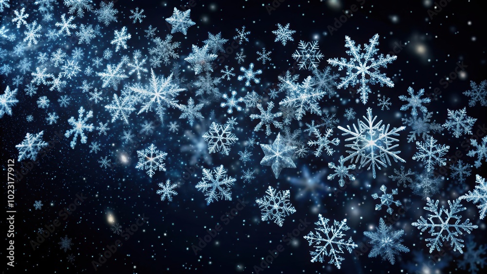 Beautiful real winter snowflakes swirl and fall slowly from a black night sky, winter, snowflakes, beautiful, swirl, fall Beautiful real winter snowflakes swirl and fall slowly from a black night sky, winter, snowflakes, beautiful, swirl, fall