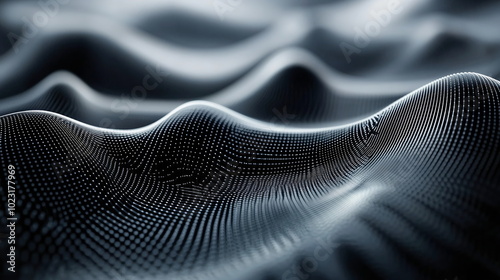 Dynamic 3D Abstract Forms in Digital Space photo