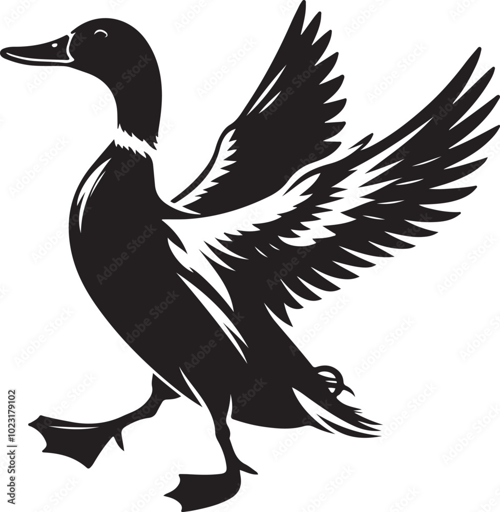 Duck Icon - Simple Flat Design Vector Graphic. Duck Icon - Simple Flat Design Vector Graphic.