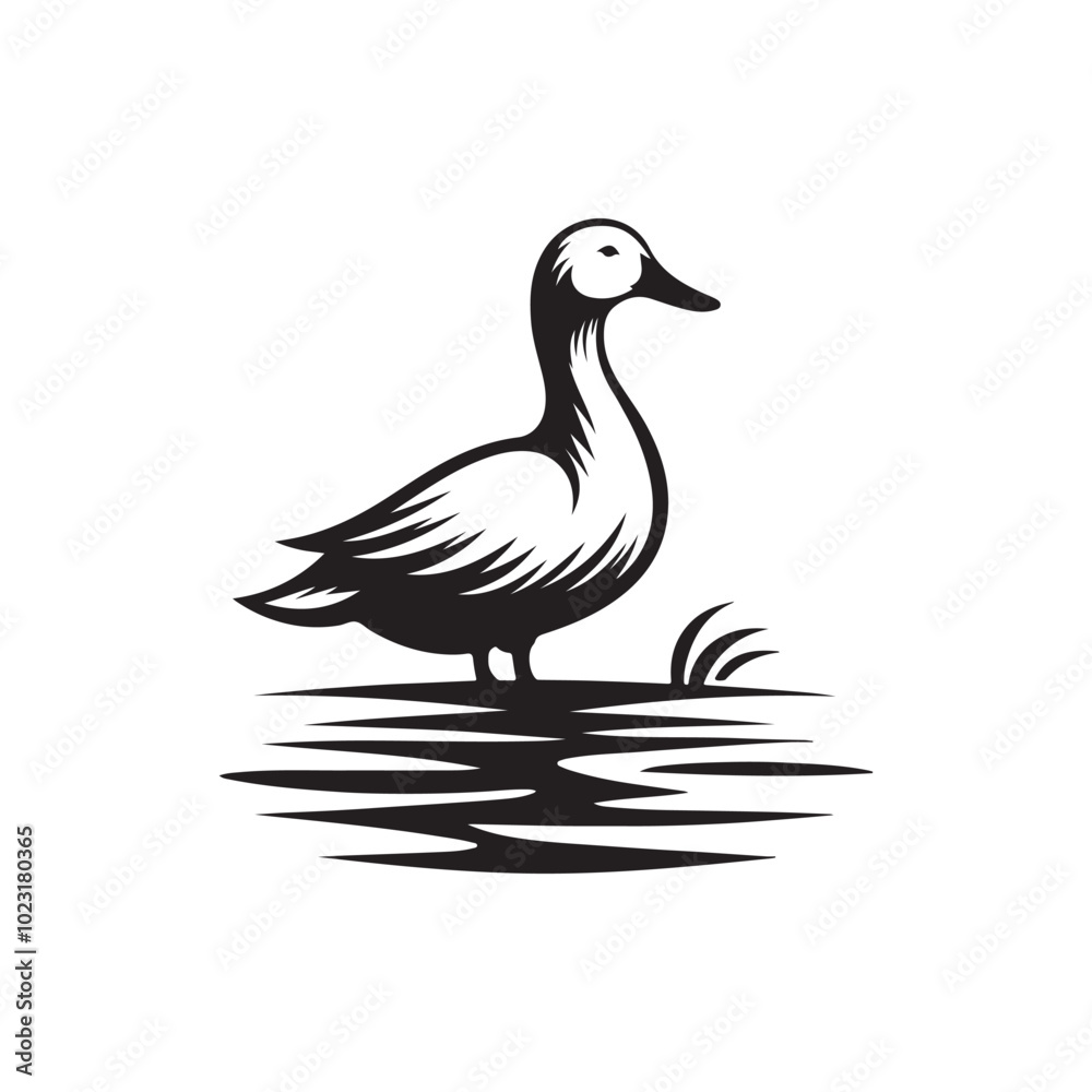 Flat Duck Icon Graphic - Vector Illustration Design. Flat Duck Icon Graphic - Vector Illustration Design.