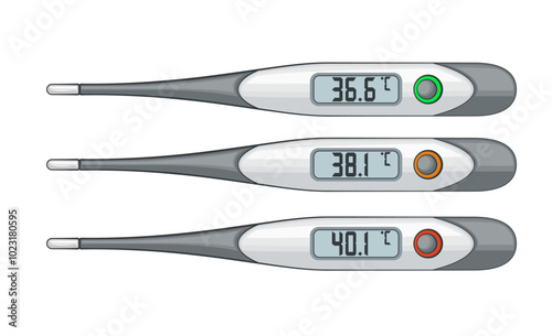 Temperature measurement. Thermometer Isolated. Measure body temperature with a Thermometer. Medical background.